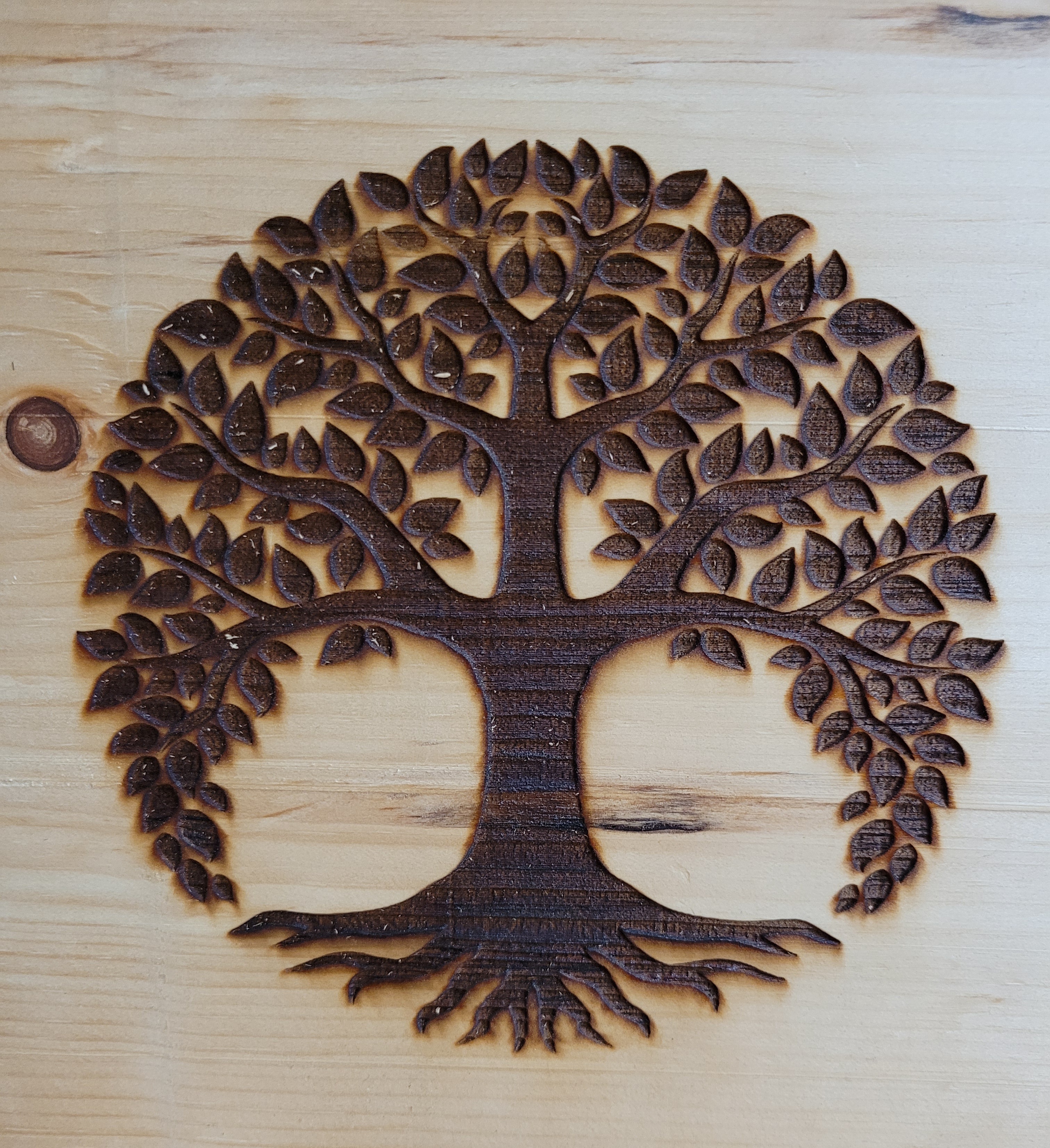 laser engraving wood burning