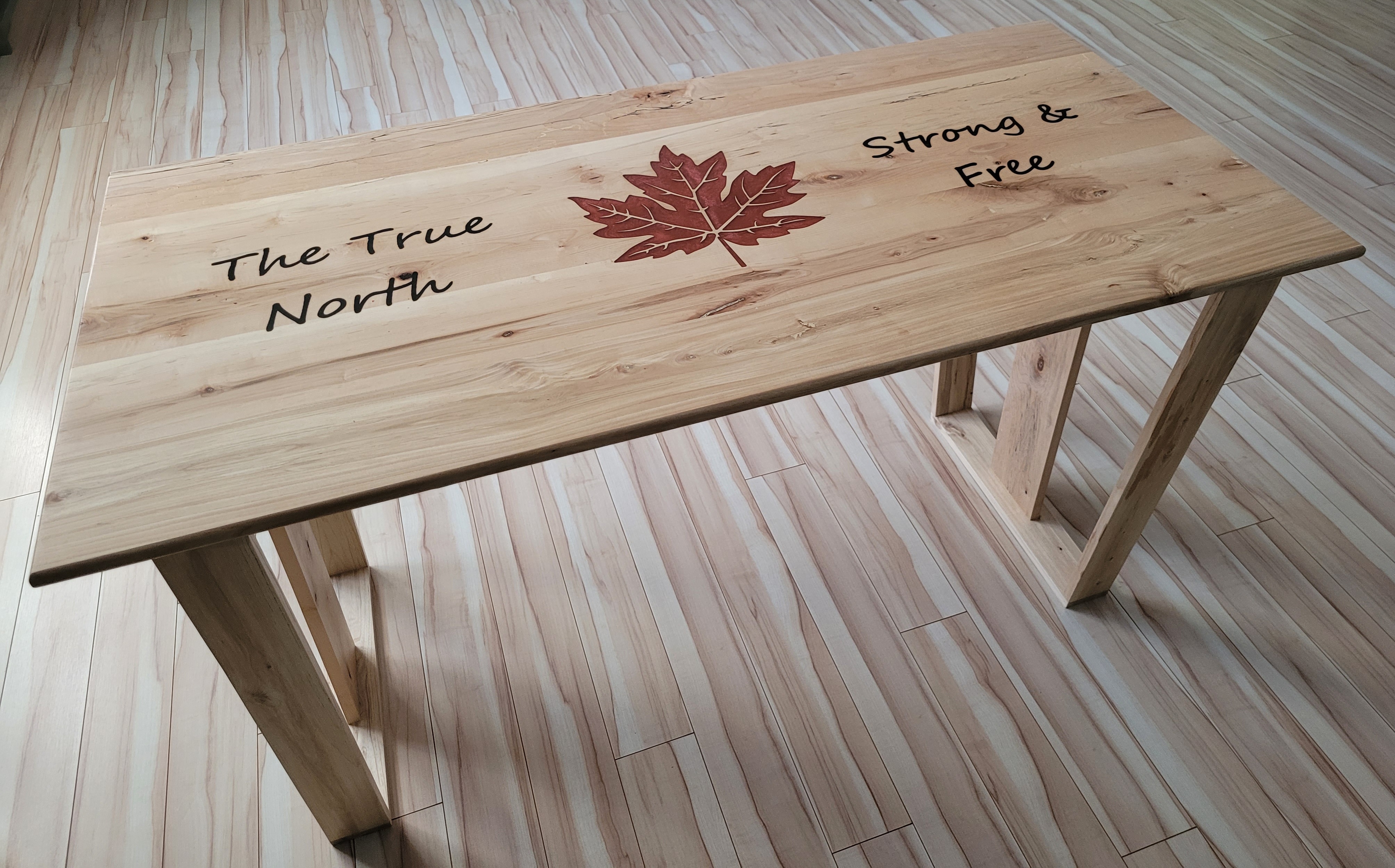 custom desk with resin